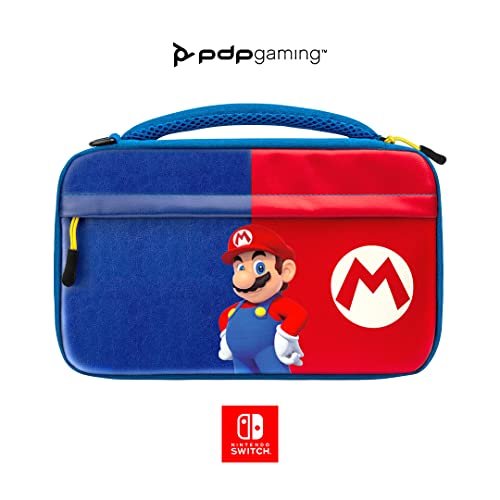 Pdp Gaming Licence Officiel Switch Commuter Case - Mario - Semi-Hardshell Protection - Protective Pu leather - Holds 14 Games And Console - Works avec Switch Oled And Lite - Fine pour Kids / Travel